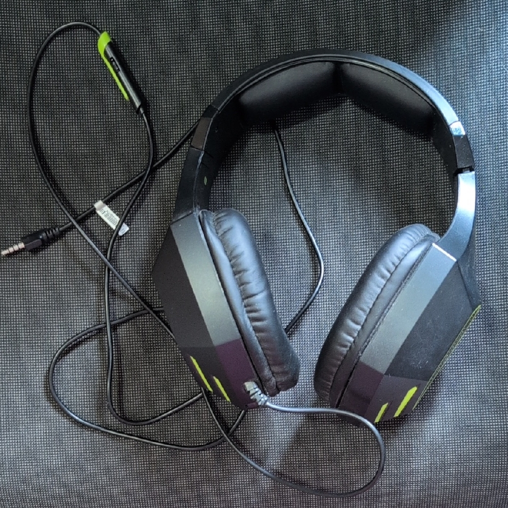 Black and Green Gaming Headset